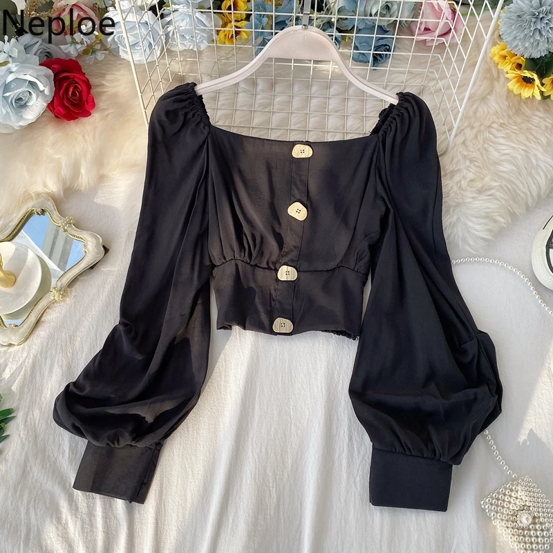 Женская блузка Neploe в стиле ретро с пышными рукавами весна лето 2021 французские