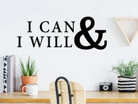 office wall stickers i can and i will motivational quote vinyl wall decals bedroom decoration home ornament posters g839