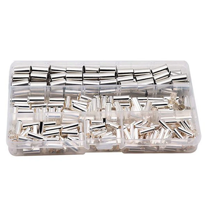 

240PCS Wire Copper Crimp Fitting Ferrules,AWG 4,6,8,10 Non Insulated Cable Housing Ferrule Pin Cord End Terminal Kit