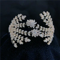 fashionable glamour princess headdress luxury wedding bride wears exquisite hair accessories zircon crystal girl romantic party