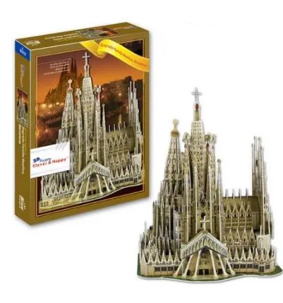 

Sagrada Familia Basilica Architect Learning 3D Paper DIY Jigsaw 3405 Puzzle Model Educational Toy Kits Children Boy Gift Toy