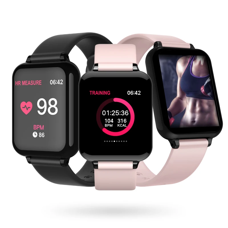 Водонепроницаемые спортивные Смарт часы B57 для iphone с пульсометром функциями