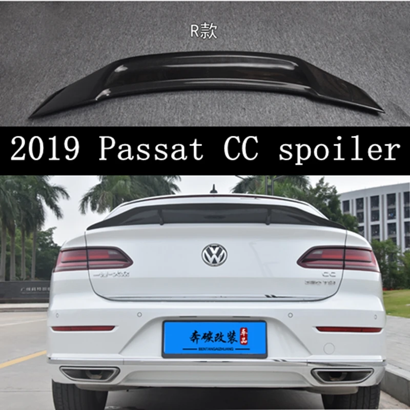 

Новинка 2019, спойлер Passat CC, задний спойлер на крышу из углеродного волокна R-типа для Volkswagen Passat CC спойлер, аксессуары