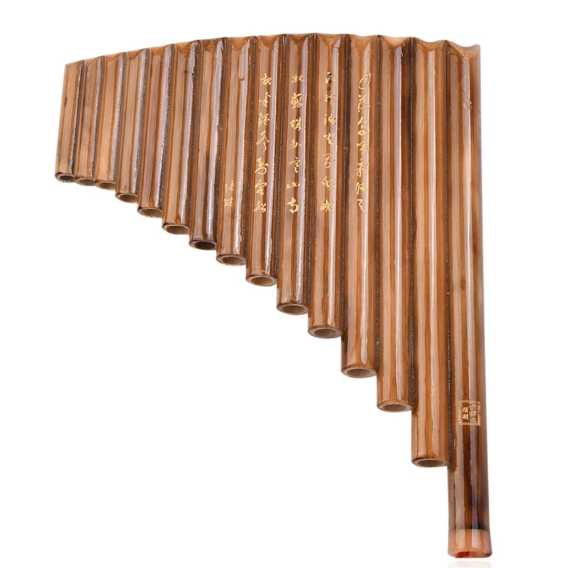 Pan Flute 15 Pipes Tunable Natural Bamboo From Traditional Woodwind Instrument Included Accessories | Спорт и развлечения