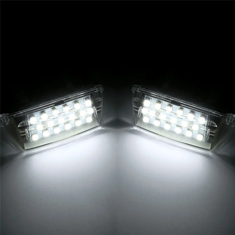 

QCDIN 2Pcs Car License Number Plate Light Lamp 12V 6000K For TOYOTA CAMRY ACV51 ASV50 For YARIS KSP130 NSP130 Signal Light