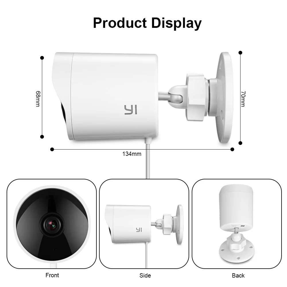 YI камера наблюдения Bullet WiFi IP уличная со слотом для SD карты и облачная