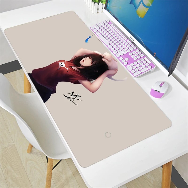 

DIY Kawaii Girl Cartoon Mouse Pad Anime Sexy Girl Computer Pad ковер Gaming Accessories Varmilo Keyboard Desk Mat CS GO Mousepad