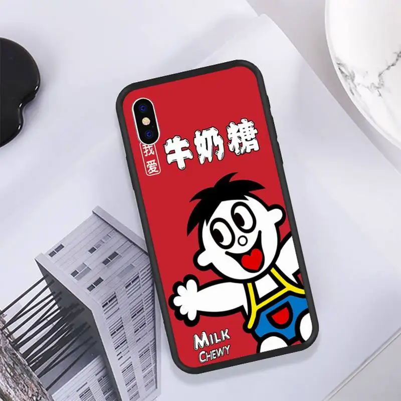 

Chinese Milk Drink Phone Case For IPhone 11 12 Pro Max 6 6s 7 8 Plus XS XR 12mini SE 2020 Black Soft TPU Cover Silicone Coque