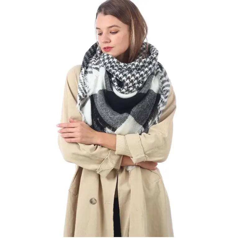 

Новинка 2021, женский шарф, зимний шерстяной шарф, теплые мягкие хлопковые шарфы для женщин