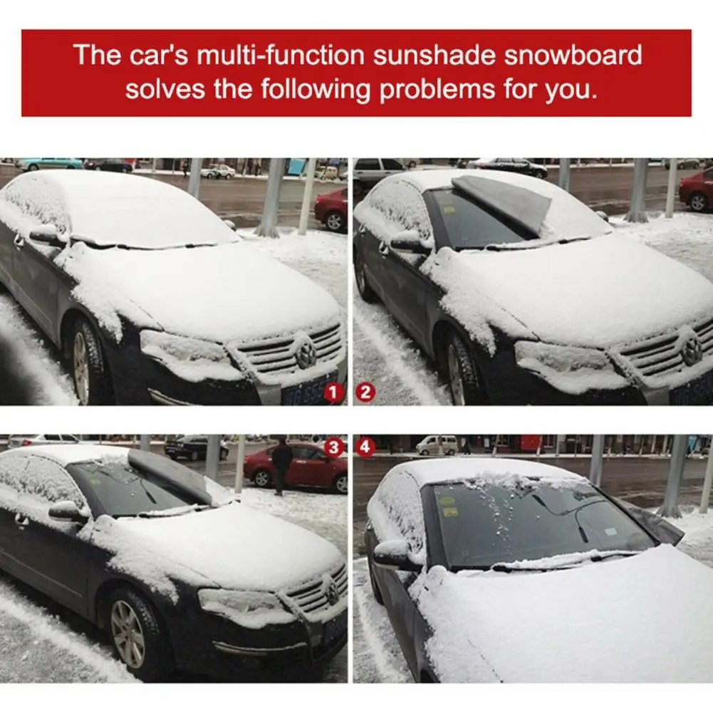

Universal Double Ears Car Windshield Snow Frost Block Sunshade Cover Protector