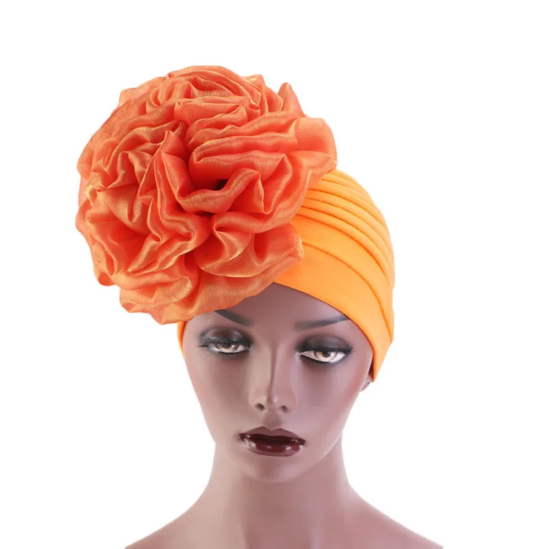 

New King Flower Turban Fashion Women Headwrap Marriage Party Hat