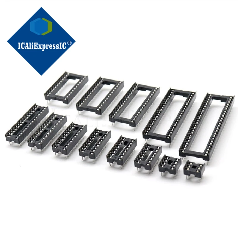 

200 шт. ИС розетки DIP6 DIP8 DIP14 DIP16 DIP18 DIP20 DIP28 DIP40 контакты разъем DIP розетка 6 8 14 16 18 20 24 28 40 контактов