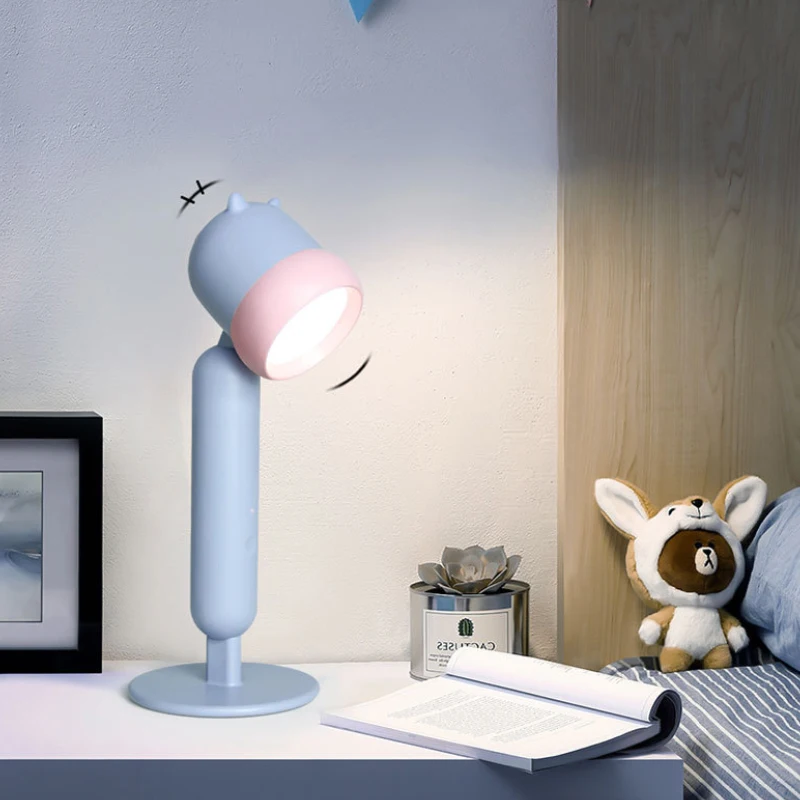 

LED Table Lamp USB Chargeable Cute Children Reading Learning Eye Protect Nigh Lamp Gift for Living Room Home Child Kids Cartoon