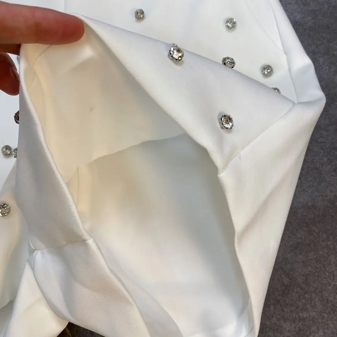 

ZCSMLL black personlaity women shorts nail drill bingbing high sense temperament small woman suit shorts tide 2021 summer