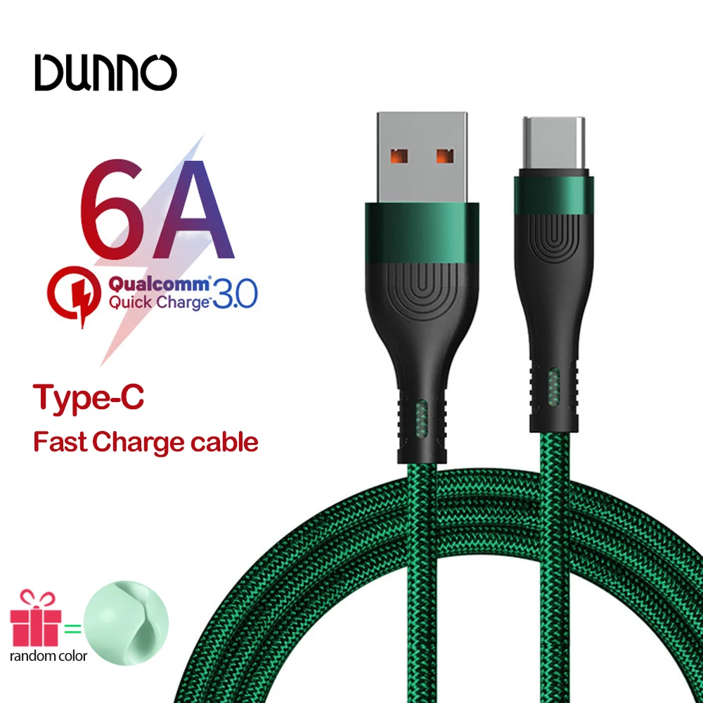 

2m 6A USB Type C Cable For Huawei Mate 40 P40 P30 Pro Honor 66W Fast Charging Cable For Xiaomi Redmi Note 7 8 Pro Type C Cable