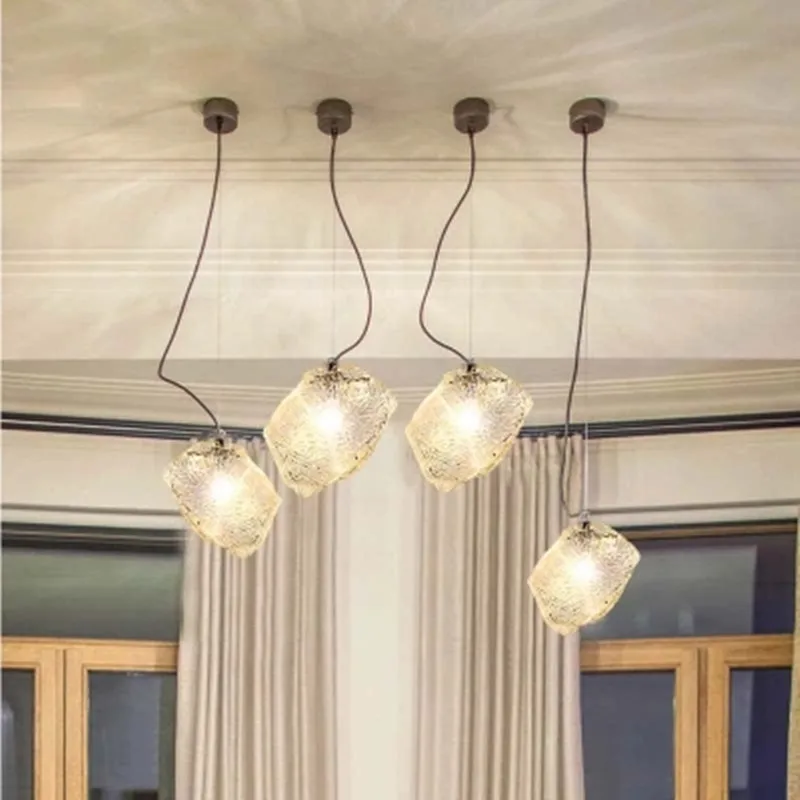 Современная красочная стеклянная Подвесная лампа 6 видов цветов G9 Светодиодная