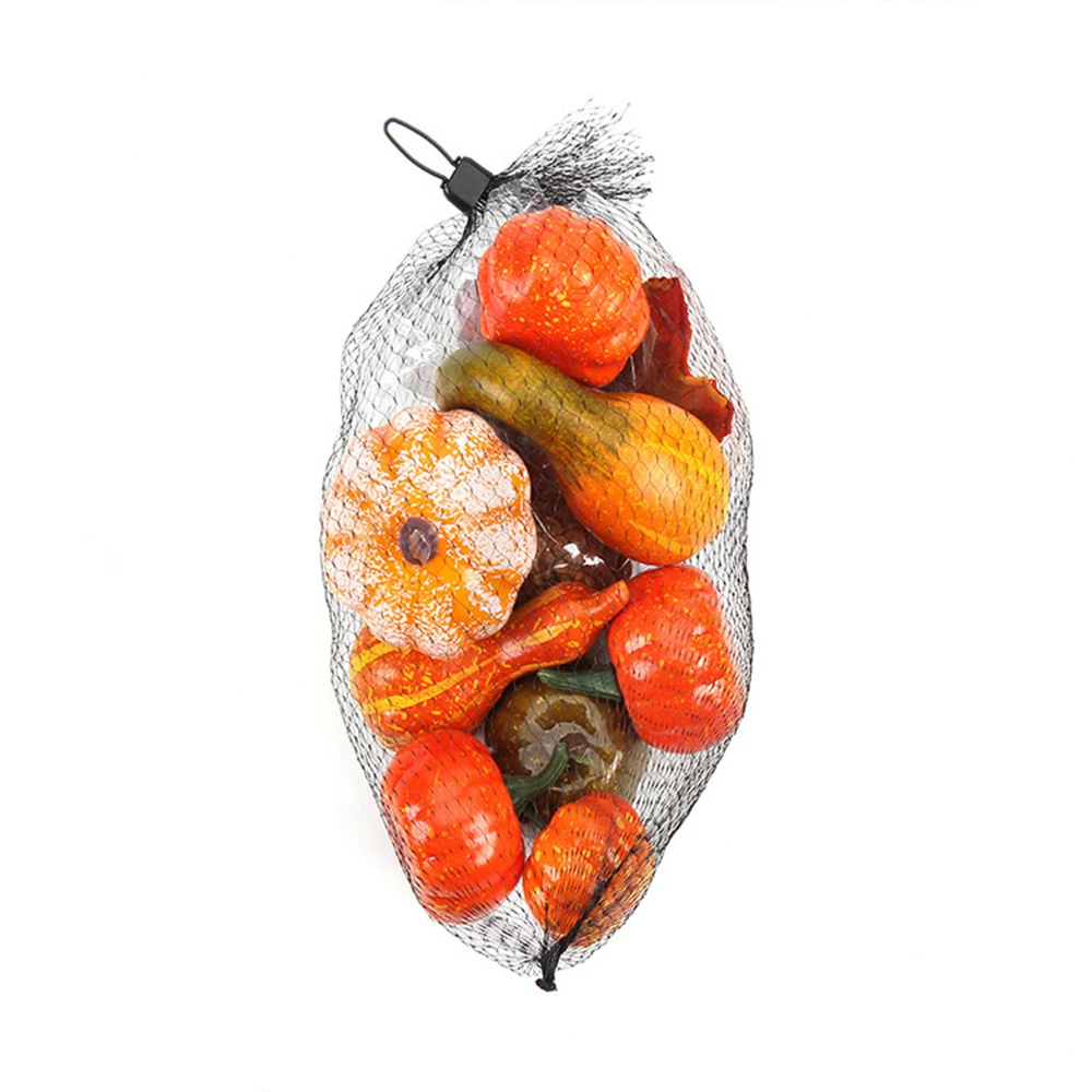 

50 Pcs/Set Simulation Pumpkins Artificial Pine Cones Maple Leaf Halloween Thanksgiving Party Festival Decoration Vegetable Props