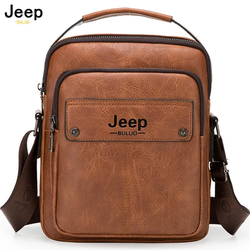 

Мужская деловая сумка-мессенджер JEEP BULUO, оранжевая Повседневная сумка через плечо, брендовая Сумка для документов, все сезоны, 2019