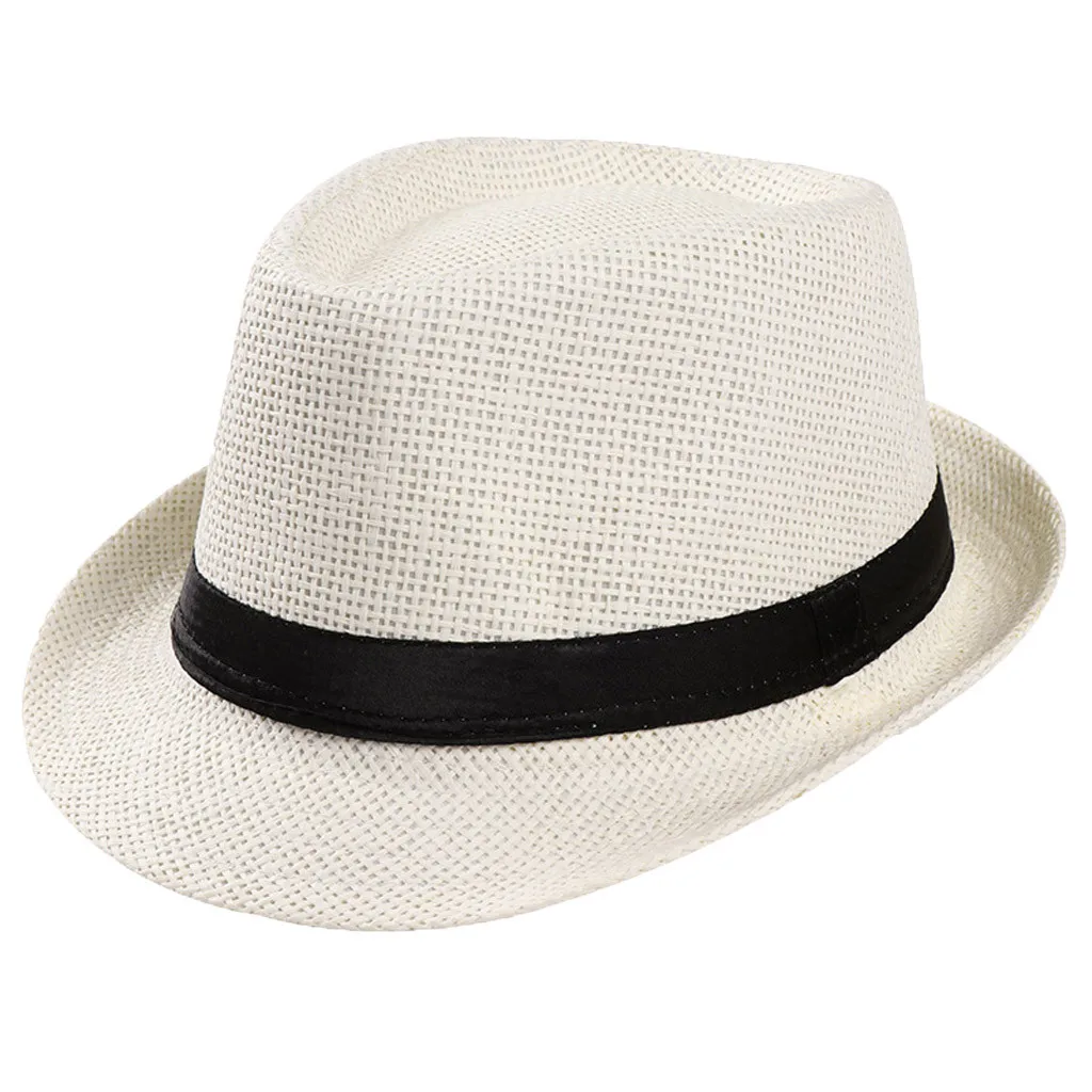 

2020 Brand Bucket Hat Unisex Straw Beach Sun Hat Panama Trilby Crushable Men Women Foldable Travel With Black White Belt Caps