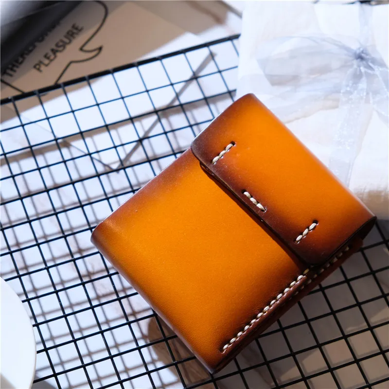 Натуральная кожа винтажные кошельки ручной работы для мужчин и женщин Воловья