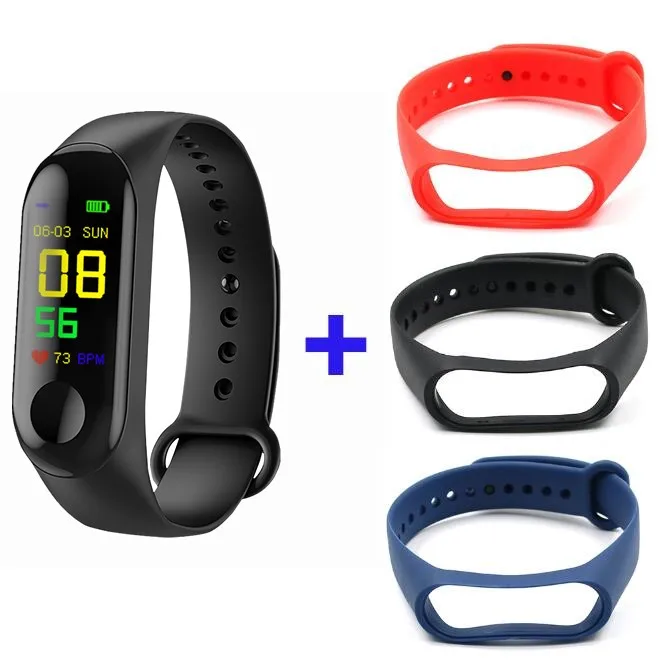 5 DOOLNNG(VIP LINK) M3 Plus смарт-Браслет фитнес-трекер часы Smartband спортивный браслет здоровье браслет - Цвет: 5