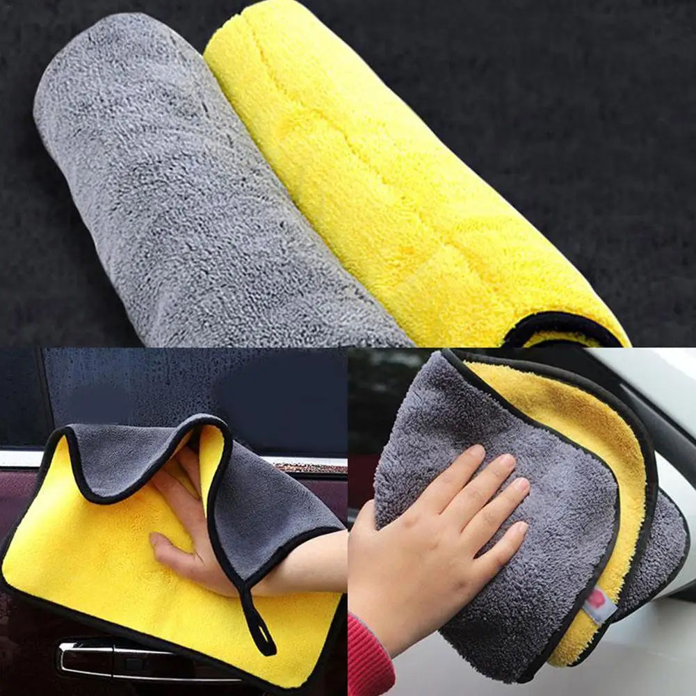 

Car Wash Accessories Car Wash Microfiber Towel Towels Absorbent Drying Hemming Auto Auto Cleaning Super Care 30*30cm Cloth O8A0