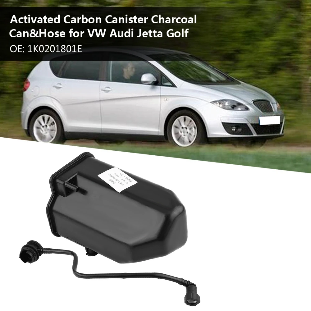 Brand New Aftermarket Activated Black ABS Plastic Carbon Canister Charcoal Can&ampHose for Audi Jetta Golf SKODA SEAT 1K0201801E |
