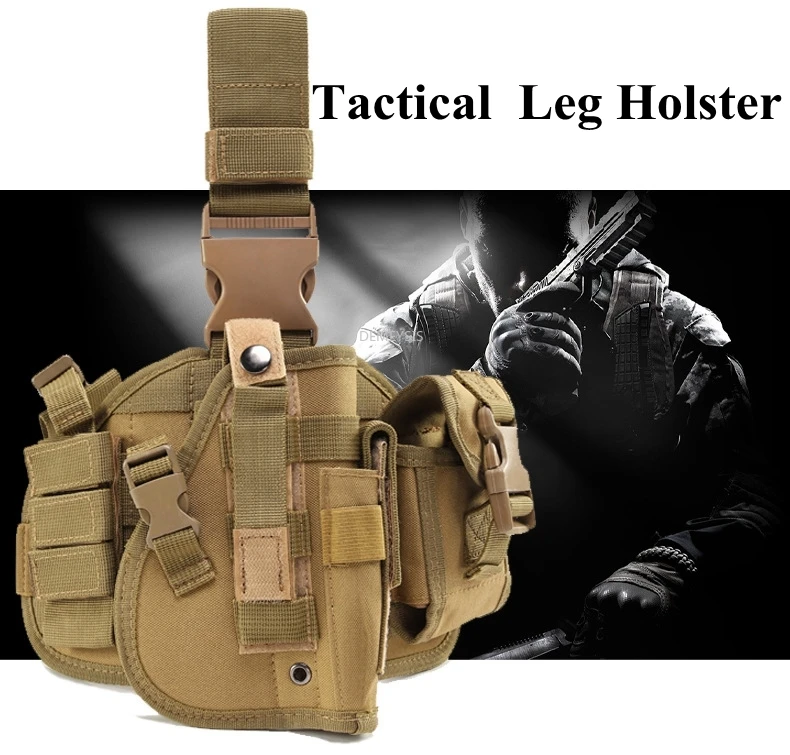 

Military Hunting Gun Holster Tactical Paintball Shooting Airsoft Thigh Holster Cs Training Combat Adjustable Army Leg Holsters