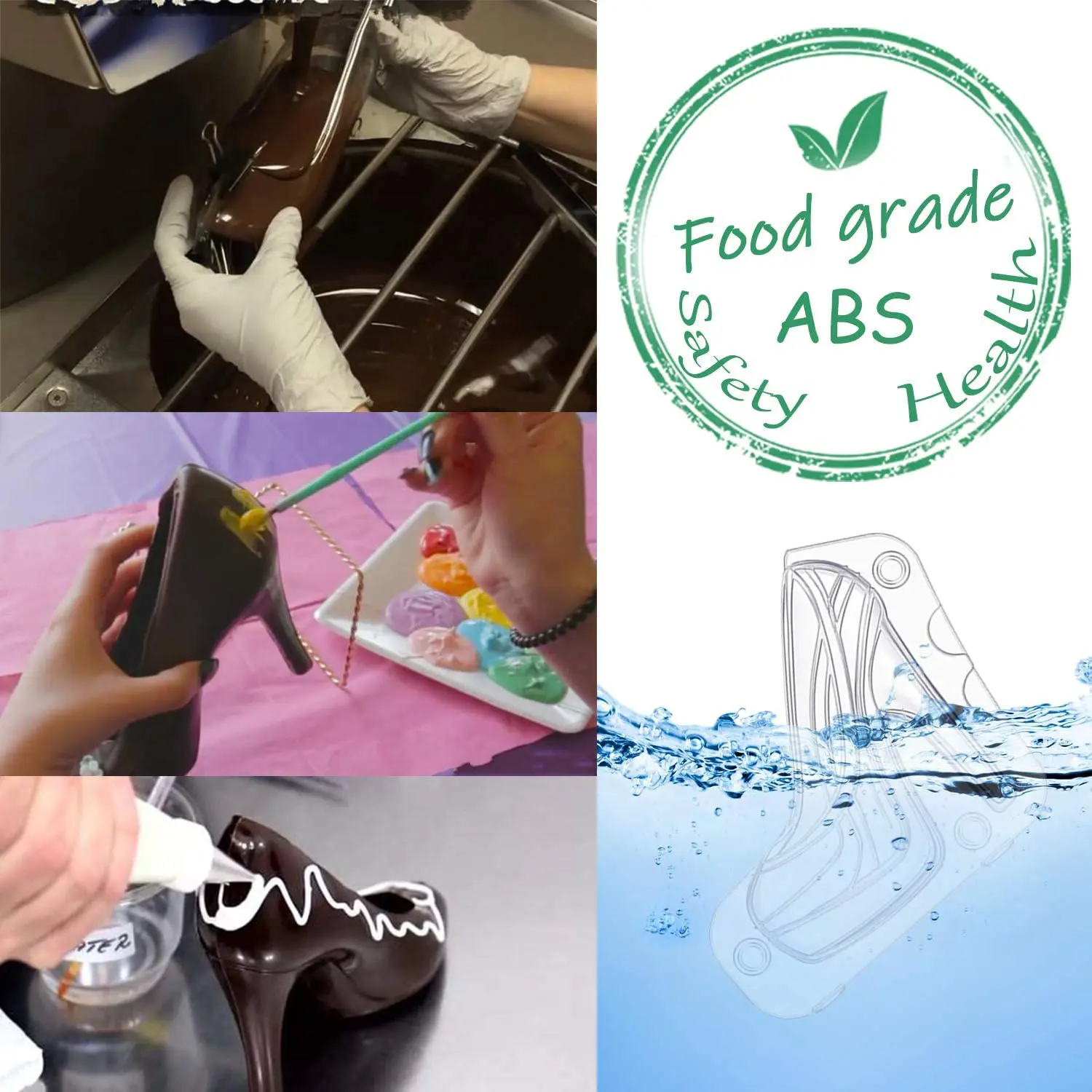 

High Heel Chocolate Mold 3d Shoe Candy Mold Birthday Cake Molds chocolate Platform chocolate molds silicone chocolate tools