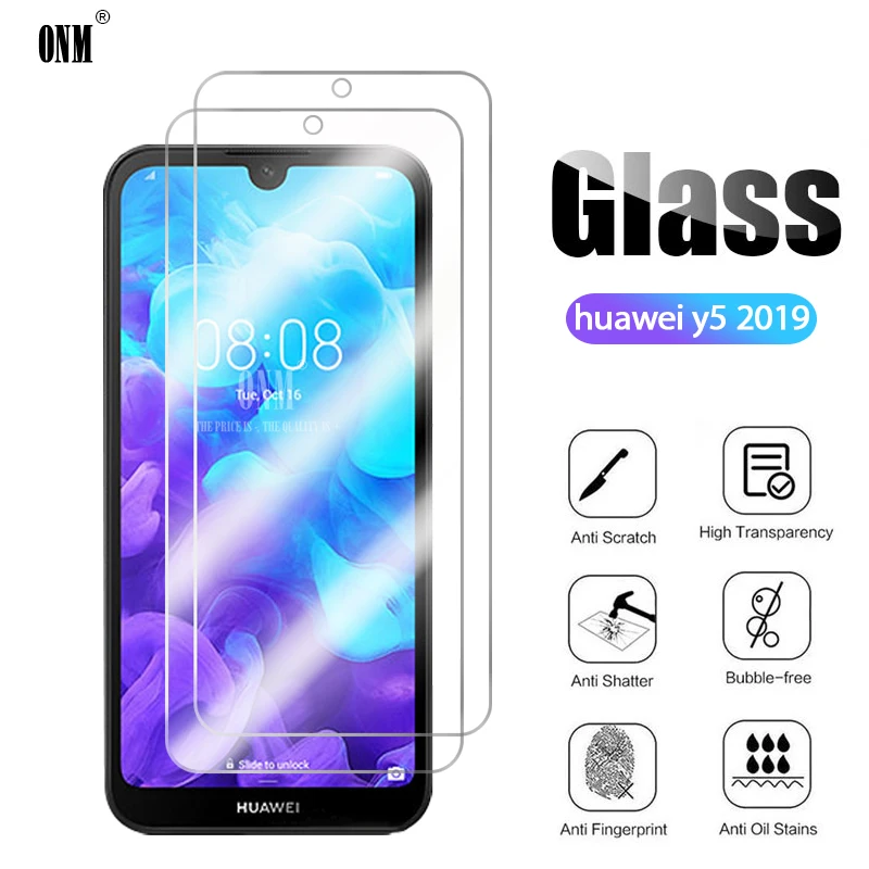2 шт закаленное стекло для Huawei Y5 2019 Защитная пленка экрана AMN-LX9 LX1 LX2 LX3 стеклянная |