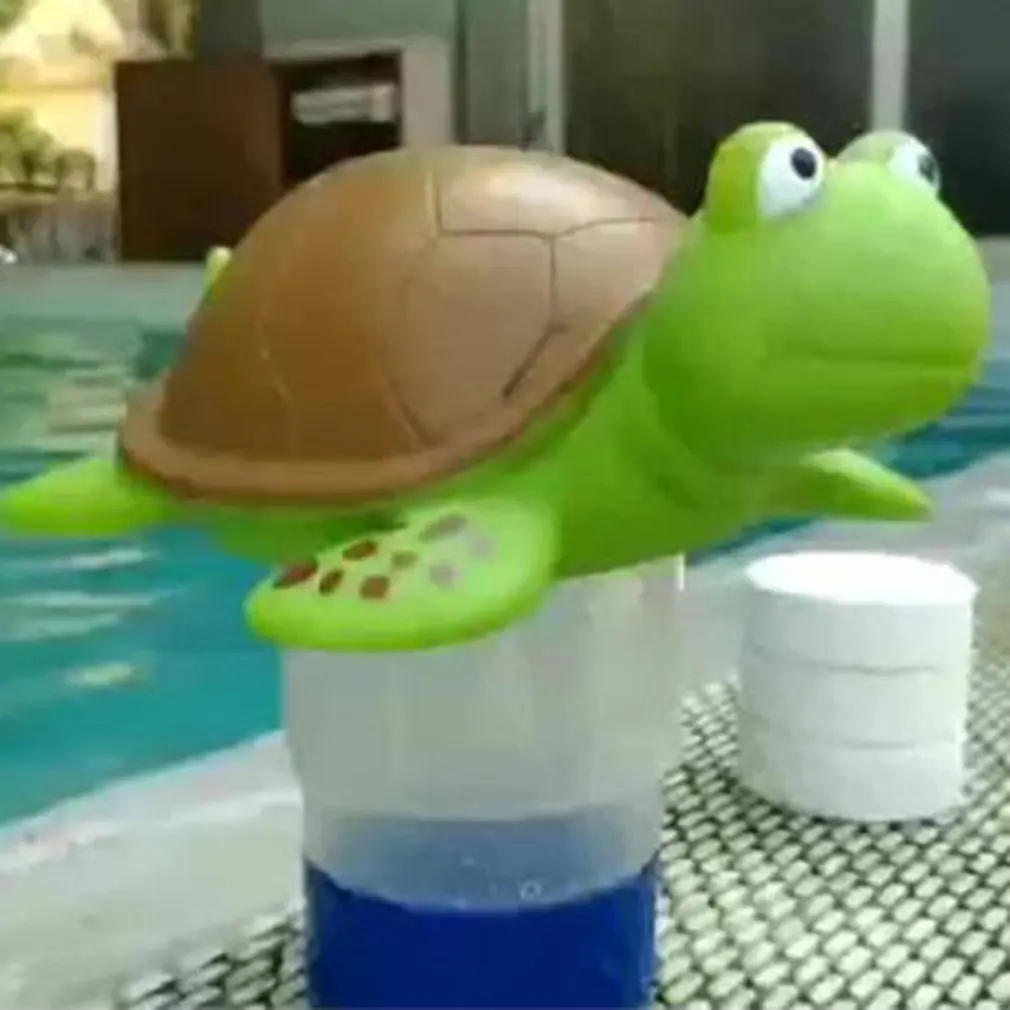 

Swimming Pool Water Purifier Dispenser Cleaning Accessories PVC Floating Turtle Head Inflatable Water Purifier Dispenser