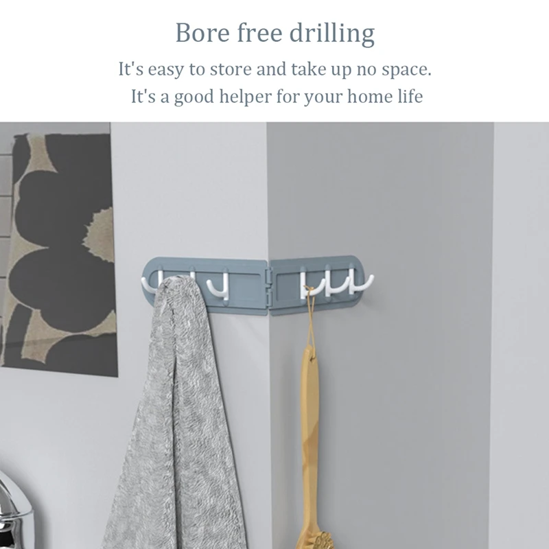 4 шт. 6 рядов крючков для углов складные крючки подвесная стойка настенные одежды