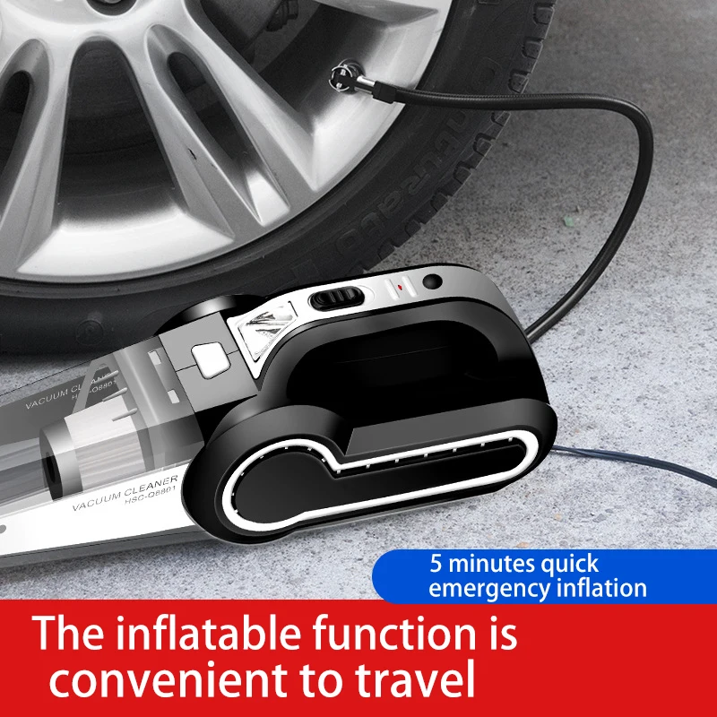 vender 120w 4 Em 1 Handheld Aspirador De Pó Com Luz Led Poderoso Aspirador Digital Pneu Inflator Portátil Bomba Ar Elétrica