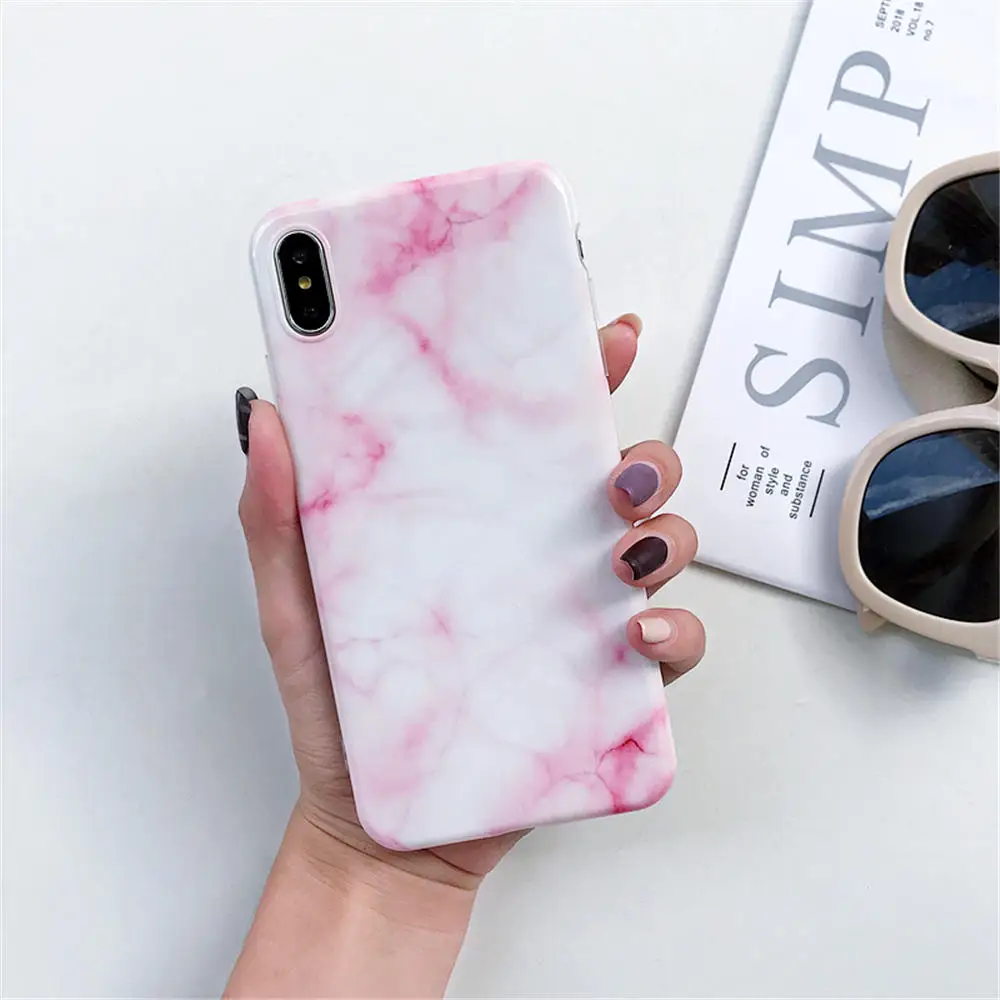 Роскошный мраморный силиконовый чехол для телефона для iphone 11 Pro XS Max X XR 7 8 6 6S Plus Чехол Мягкий ТПУ задняя крышка для iphone 8 7 Plus Funda - Цвет: F1