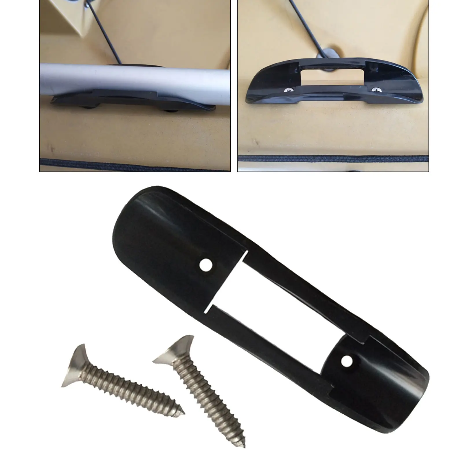 

Черные пластиковые аксессуары для Каяка, лодки, держатель весла с винтами, держатель рыболовной сети