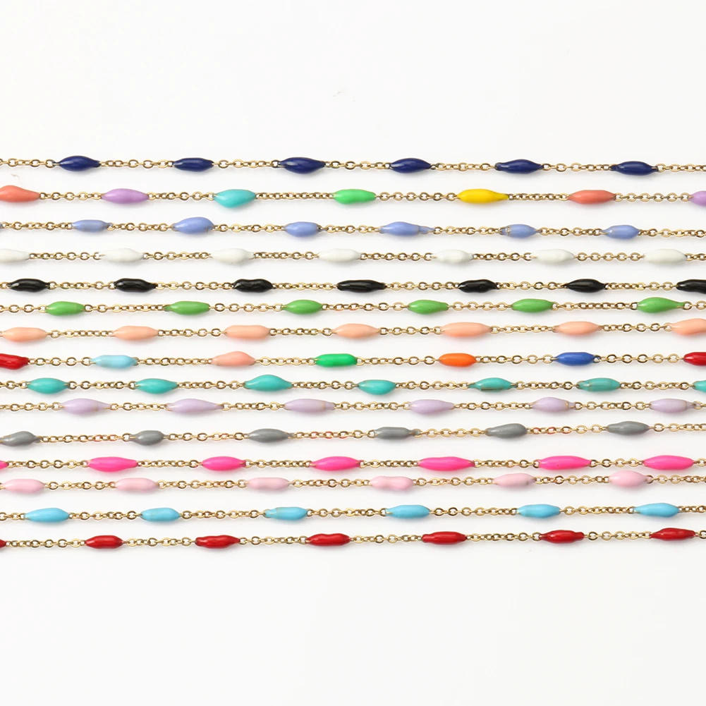 Цепочка-четки из нержавеющей стали золотого цвета 1 метр для самостоятельного