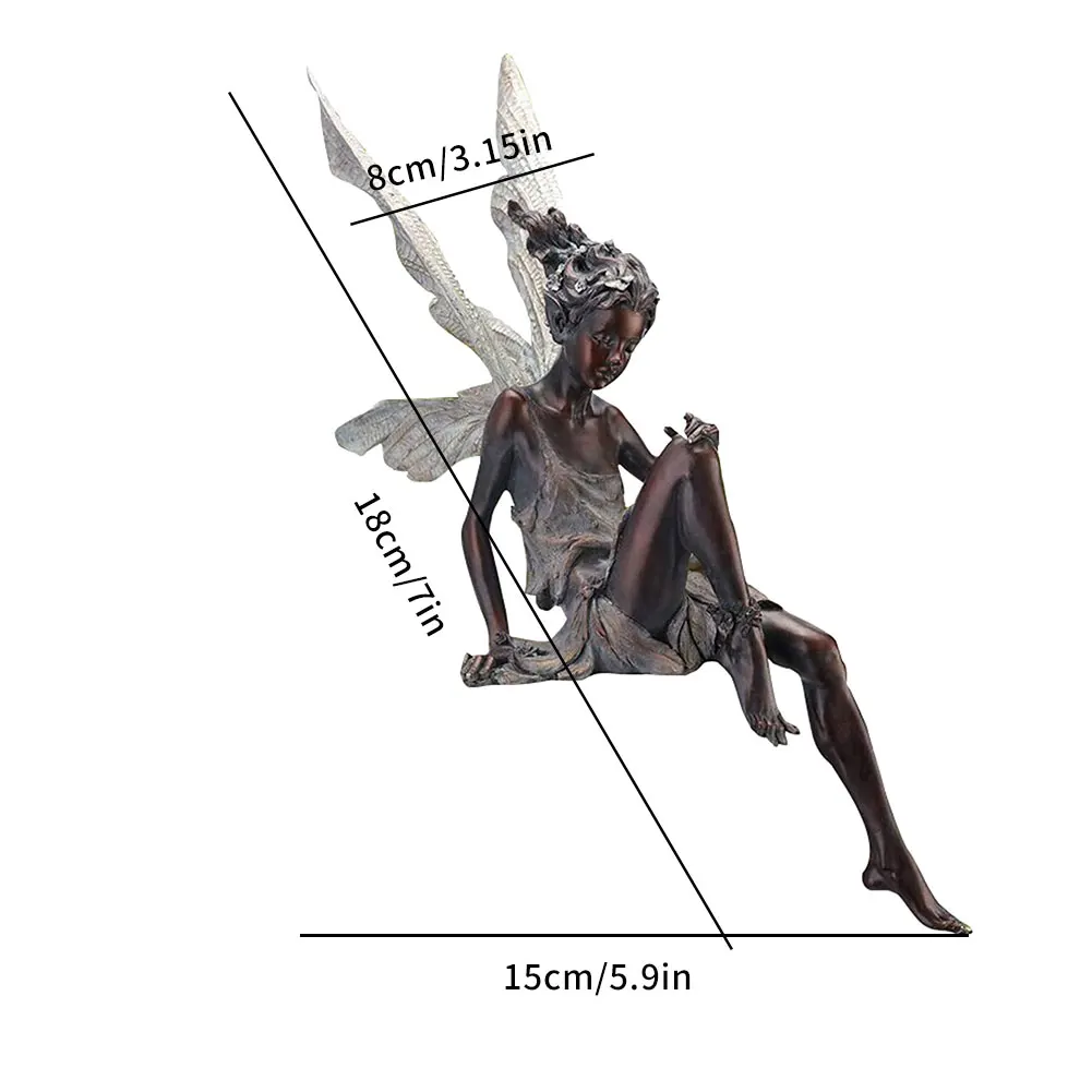 

Statue Fairy Garden Ornament 18cm High Figurine Resin Craft DIY Decoration For Study Living Room Yard Birthday Wedding Gifts