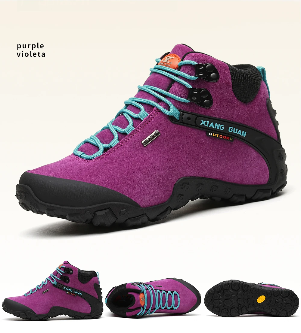 XIANG GUAN Men Hiking Shoes Male Waterproof Trekking Boots Outdoor Jogging Sneakers Tactical Trainers Climbing Mountain Shoes
