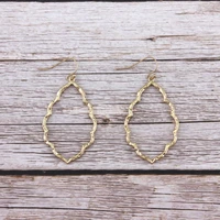 minimalism style filigree hollow out dangle drop earrings for women moroccan charm flower pattern curve earrings jewelry