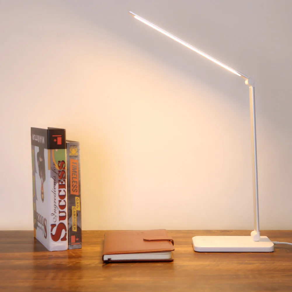 

Stepless Dimmable Desk Reading Light Foldable Rotatable Touch Switch LED Table Lamp DC 5V USB Charging Port Timing Desk Lamp