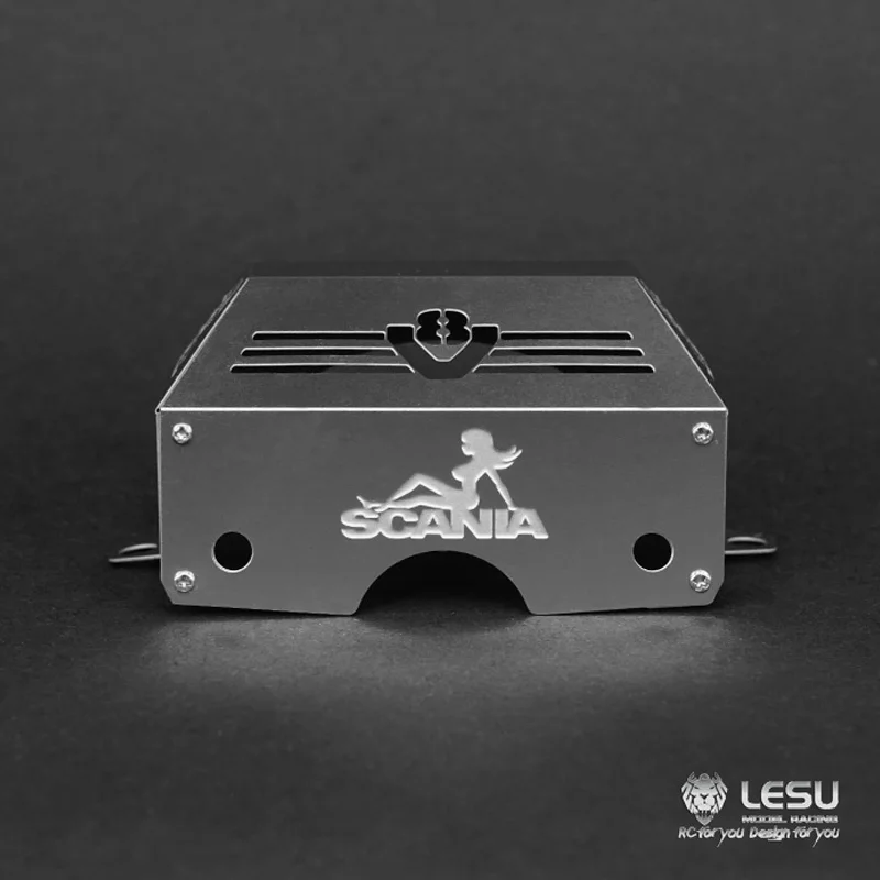 LESU металлическая крышка коробки передач двигателя B для 1/14 Радиоуправляемый