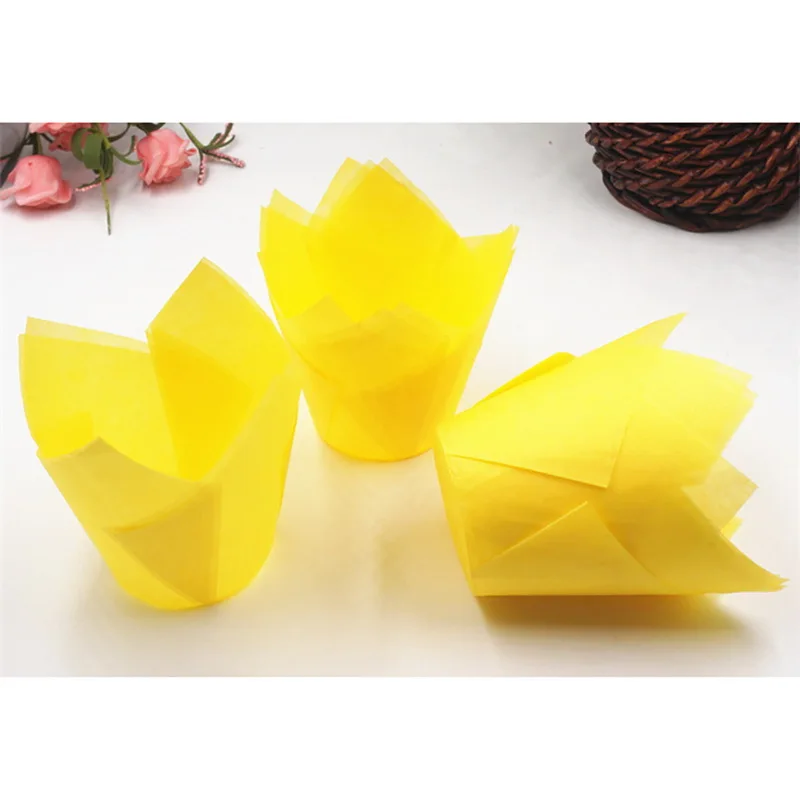 50 шт./компл. цветок бумажные украшения для тортов и пирожных кекс инструменты