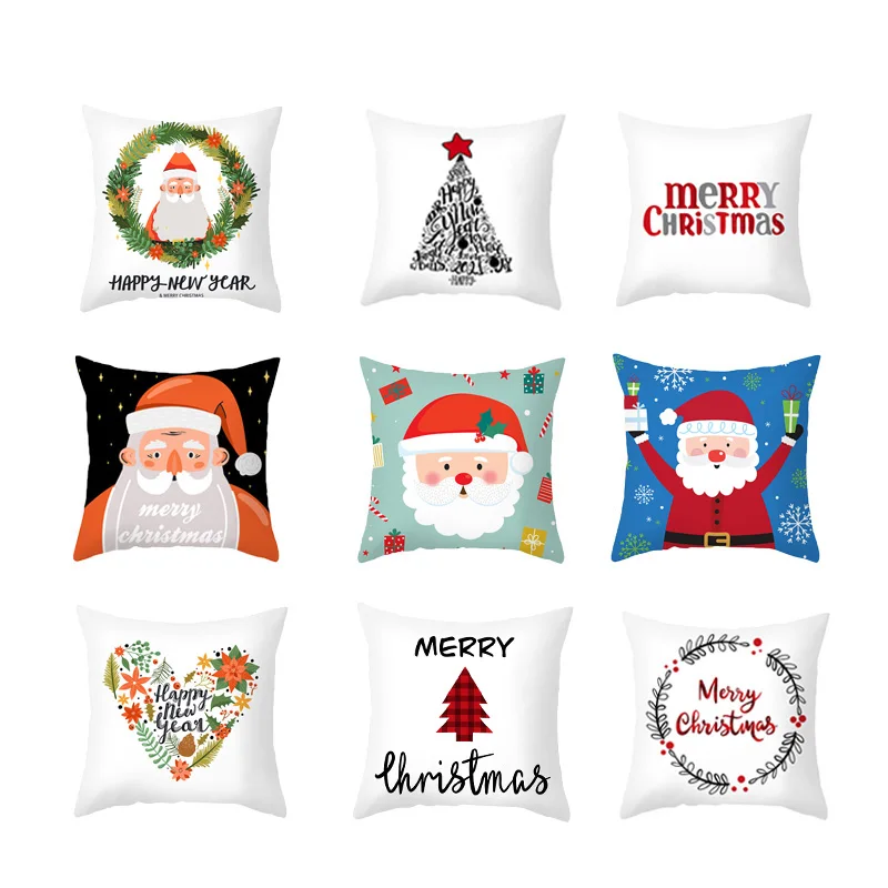 Рождественская наволочка для подушки декоративная красная дивана чехлы сидений
