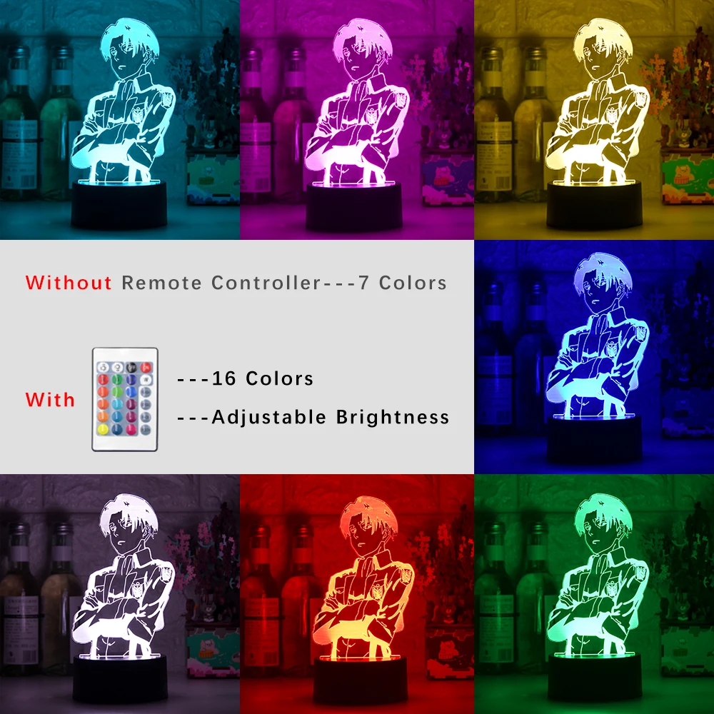 acrylic table lamp anime attack on titan for home room decor light cool kid child gift manga aot night light attack on titan free global shipping