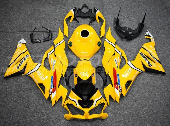 

New ABS Whole Fairing kit Fit for Kawasaki ZX6R 2019 2020 ZX-6R Ninja 636 19 20 bodywork set Yellow