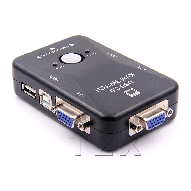 USB KVM Switch 2 Port VGA SVGA Switch Box USB 2.0 KVM Mouse Switcher Keyboard 1920*1440 Vga Splitter Box Sharing Switch