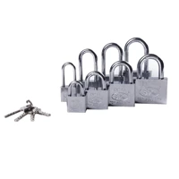30405060mm square long and short beam small padlock imitation stainless steel steering lock single open open padlock