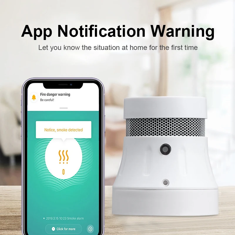 Пожарная сигнализация Tuya Zigbee 3 0 детектор дыма для умного дома