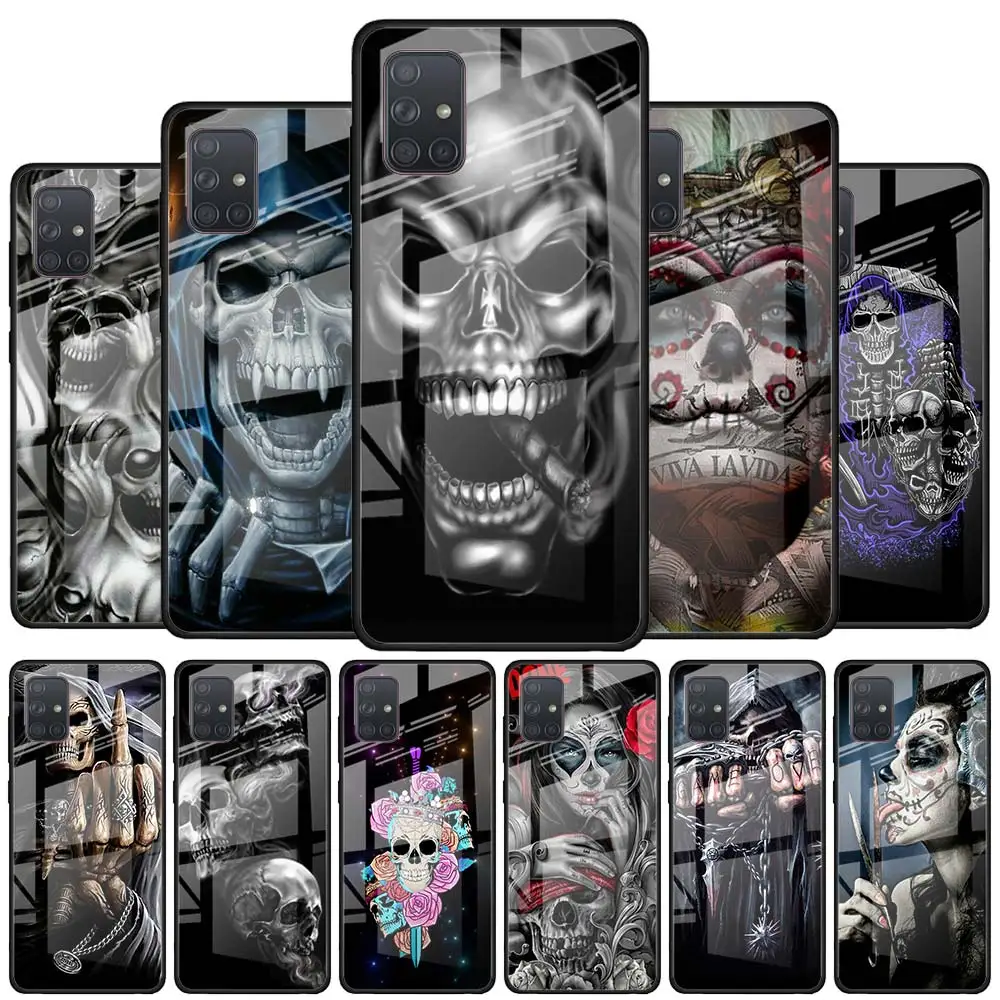 

Phone Case for Samsung Galaxy A51 A71 A21s A31 A41 A10 A20 A30 A40 A50 A70 A81 A91 Cover Grim Reaper Skull Skeleton