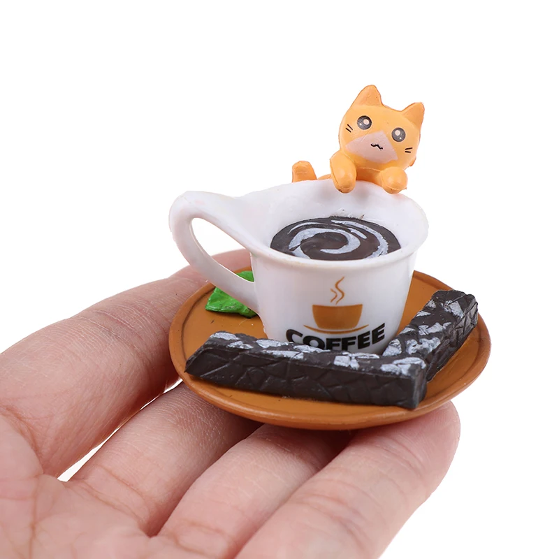 1 шт. пластик Kawaii десерт кошка животное модель миниатюрный Сказочный Сад Декор